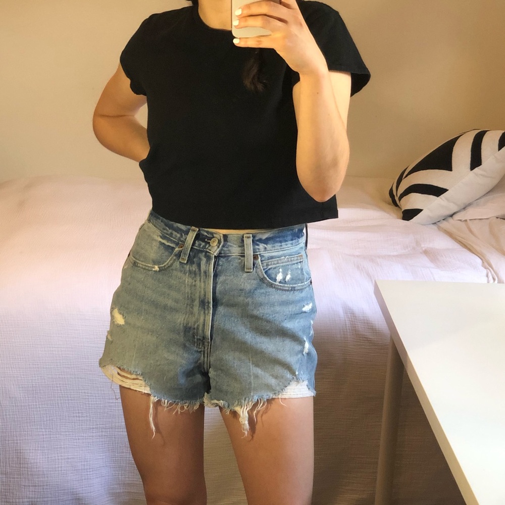 Denim shorts